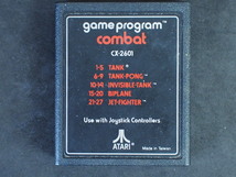 超レア アタリ2600 ゲーム カセット コンバット ATARI VCS Atari2600 COMBAT tank tank-pong invisible-tank BIPLANE CX-2601 No.6218_画像1