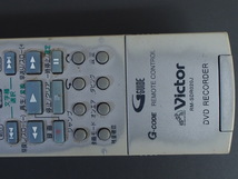中古 ビクター VICTOR TV DVD レコーダー テレビ リモコン 型番: RM-SDR020J 管理No.10656_画像3