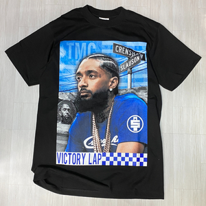 LA発【2XL】Nipsey ニプシーハッスル 半袖 グラフィック ヘビーウェイト Tシャツ 黒 HIPHOP ヒップホップ VICTORY LAP ビクトリーラップ