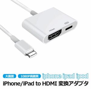新品未使用 iPhone用 hdmi変換アダプタ ケーブル iOS15.4 対応