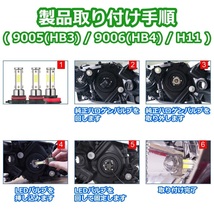 フォグランプバルブ クレスタ JZX100 トヨタ 4面 LED 9006(HB4) 6000K 30000lm SPEVERT製_画像10