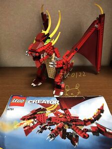  junk LEGO( Lego ) CREATOR(klieita-) 6751 red Dragon lack of equipped postage 710 jpy 