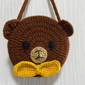 かぎ針編みバッグ ミニバッグ クマさん ハンドメイド