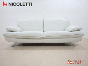 ◆展示品◆ NICOLETTI ニコレッティ Success サクセス 総革 3Pソファ/3人掛けソファ イタリア 55万