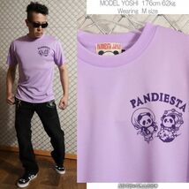 PANDIESTA パンディエスタ 風雷神 ドライメッシュTシャツ ラベンダー【XXLサイズ】582864 吸汗速乾 半袖Tシャツ パンダ_画像3