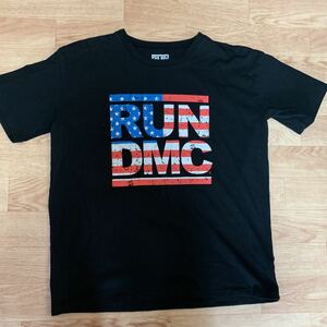 送料無料！新品未使用品！RUN DMC 半袖Tシャツ　メンズLサイズ　ブラック　