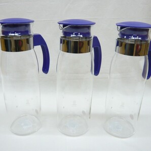 『ハリオ 冷蔵庫ポットスリム』3本セット 1400ml 耐熱ガラス