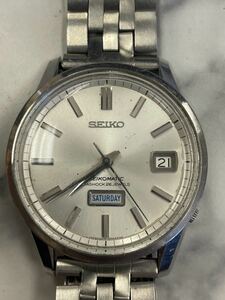19.稼働品・SEIKO セイコー SEIKOMATIC セイコーマチック 自動巻き 腕時計 6206-8040 メンズ デイデイト 26石 シルバー イルカ刻印/MATU135