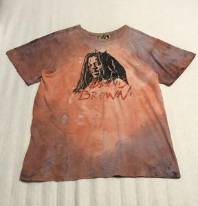 80s DENNIS BROWN デニスブラウン ヴィンテージ M位 タイダイ ラスタ レゲエ ビンテージ バンド ロック tシャツ ボブマーリー 90s 80's