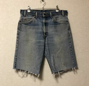 W33 USA製 90s Levi'sオレンジタブ カットオフ 505 ヴィンテージ デニム パンツ リーバイス ビンテージ アメリカ製 W32 W31 501 80s