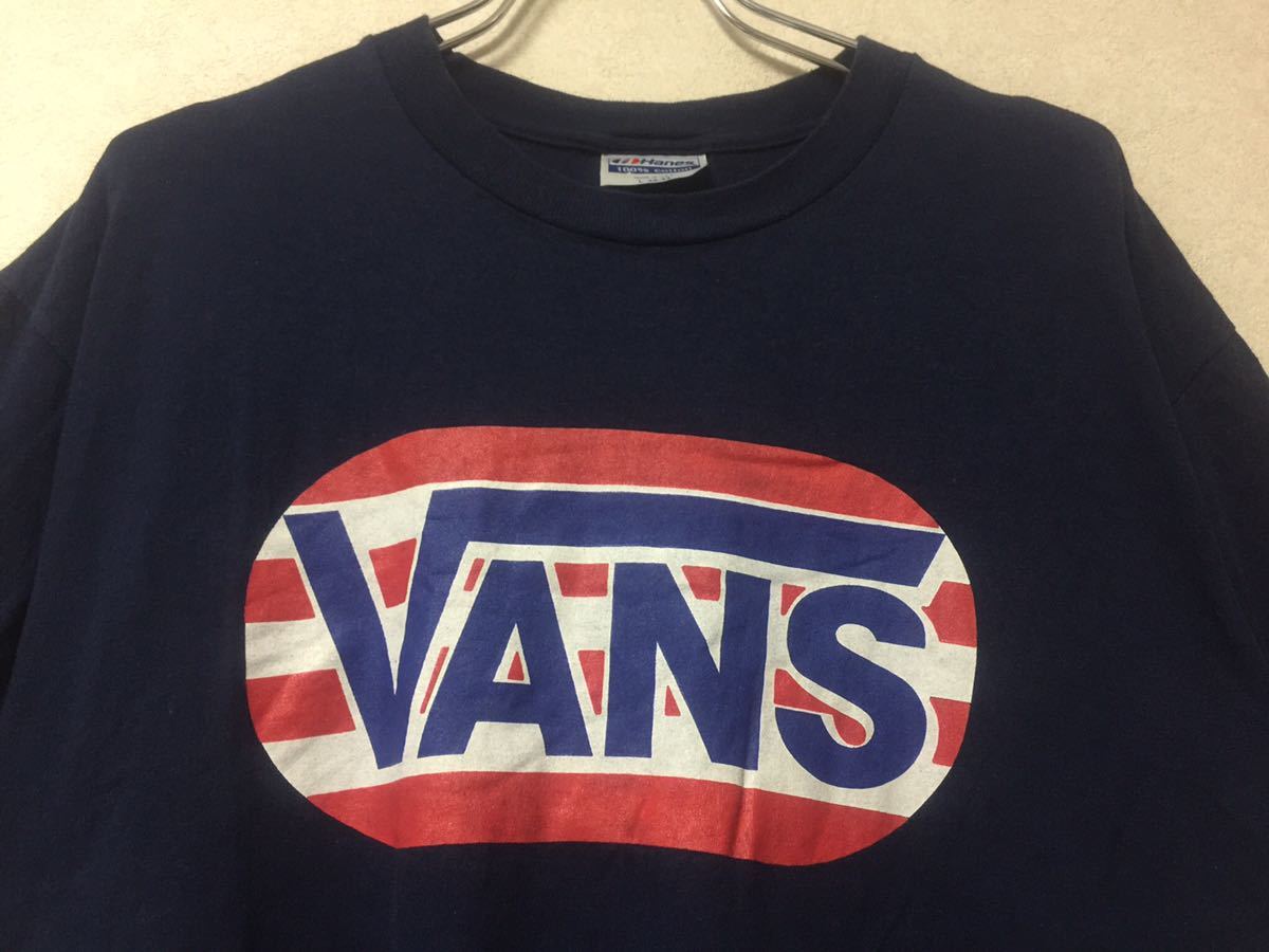 80s 90s USA製 VANS ヴァンズ ヴィンテージ ロゴプリント Tシャツ L