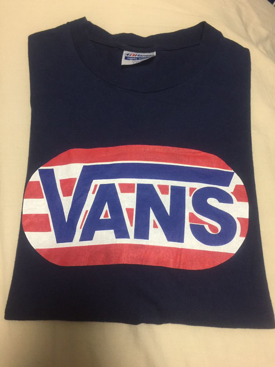 80s 90s USA製 VANS ヴァンズ ヴィンテージ ロゴプリント Tシャツ L