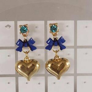  new goods Gothic and Lolita . series .... ribbon Heart earrings BETSEY JOHNSON