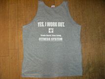 非売品★ボデイビル,ゴールドジム,プロレス,格闘技★USA FITNESS SYSTEM / YES WORK OUT タンクトップ★フィットネス 筋トレ トレーニング_画像2