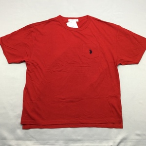 【送料無料】【新品】US.POLO.ASSN　メンズ半袖Tシャツ （コットン100％ ゆったりタイプ）　　 M 　　 レッド★82201