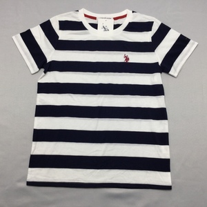 【送料無料】【新品】US.POLO.ASSN レディース半袖Tシャツ　　M　　 ホワイト＊ネイビー★92217