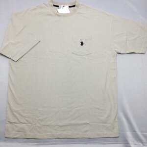 【送料無料】【新品】US.POLO.ASSN メンズ半袖Tシャツ（コットン100％ ゆったりタイプ） 　L 　ベージュ★12226