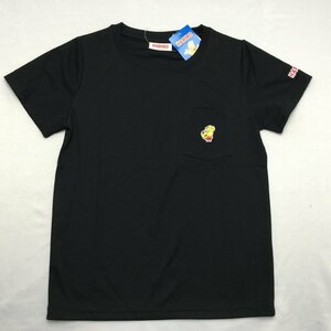 【送料無料】【新品】HARIBO レディース半袖Tシャツ（ワッフル素材 吸水速乾 UVカット）　M　　 ブラック★1108