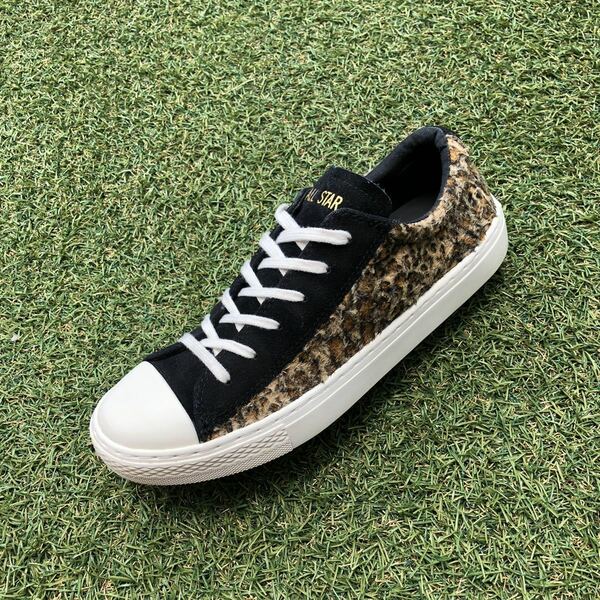 美品23.5 converse ALL STAR COUPE LEOPARDFUR OX コンバース オールスター レオパード ファークップ H515