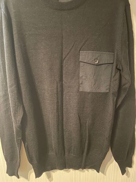 BEAMS ビームス 定価1.2万円黒ニット 着用1度のみ 肘当てデザイン