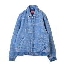 美品 Supreme 刺繍 デニム ジャケット M ブルー シュプリーム KL4C2ALS57_画像1