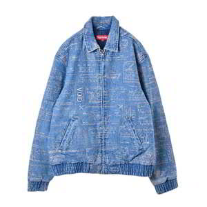 美品 Supreme 刺繍 デニム ジャケット M ブルー シュプリーム KL4C2ALS57