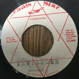 ★送料込み！試聴！1989！カヴァー物ダンスホール！【Sanchez - In My Shoes】7inch！Dennis Star International JA