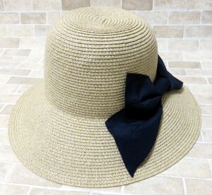 【帽子】キャペリン ガーデンハット 麦わら帽子 57.5cm/23B