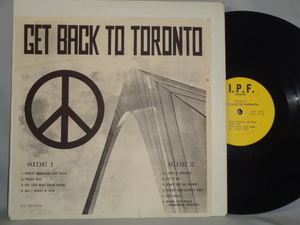 THE BEATLES/GET BACK TO　TRONTO　LP