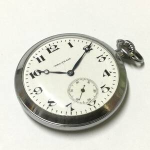 【激レア！40～50年代、機械式】WALTHAM ウォルサム スモセコ 懐中時計