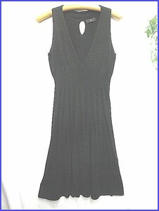 02096!INED* Ined * One-piece * black & lame * long * no sleeve * size M?!