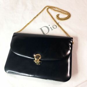 1円 〜 美品 Christian Dior クリスチャン ディオール チェーン ショルダーバッグ ミニハンドバッグ ハンドバッグ バッグ ブラック