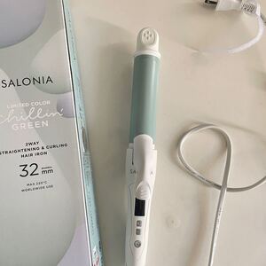 2WAYストレート&カールヘアアイロン 2022年春限定色 SALONIA(サロニア) チリングリ SL-002ACG 32mm