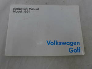 Volkswagen Golf 1994 取扱説明書 CLi CLDiesel GLi GTl VR6