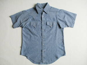  navy blue * 14.5 lock mount * short sleeves western shirt * America made navy 