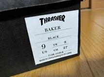 ブラック ローカット THRASHER スケシュー スケボー ストリート スウェード 練習用_画像9