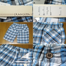 ☆新品☆GRANGESTA☆M☆白×青×黒☆チェック柄ハーフパンツ☆_画像3