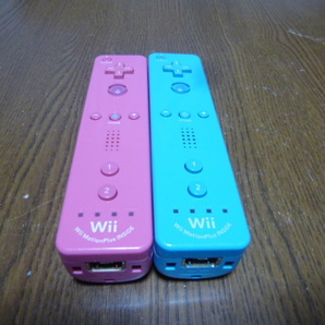 R052【送料無料 動作確認済 即日発送】Wii　WiiU リモコン　モーションプラス　純正 RVL-036 ピンク　ブルー　任天堂
