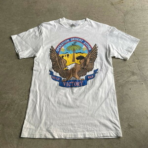 90年代 OPERATION DESERT STORM ミリタリー 湾岸戦争 両面プリントTシャツ ヴィンテージ メンズM