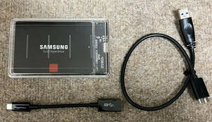 Samsung V-NAND SSD 850 PRO 1TB MZ-7KE1T0 2.5インチ MZ7KM1T0HMJP USB3.0ケースとUSB-C変換ケーブルのセット 送料無料