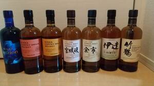 ニッカ ウイスキー NIKKA whisky 飲み比べ 7本 竹鶴 伊達 カフェモルト 未開栓 送料無料