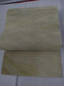 YA3884 和装　羅　夏八寸　名古屋帯　化繊　巾→約30㎝/長さ→約3m75㎝　リメイク素材　リサイクル品