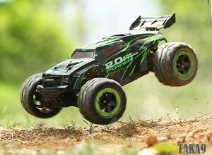 ラジコンカー 荒くれバギー 超高速 60km/h オフロード 足回りのいいヤツ 4WD ブラシレス RCカー 1/18 ボディカバー2個 40分間走行 グリーン