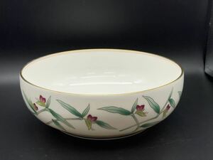 【618-022】香蘭社　深皿 鉢 ボウル　ブランド食器 和食器 金縁