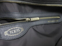 極美品■トッズ TOD'S■トートバッグ ショルダーバッグ バッグ レザー ネイビー A4可 ch1003_画像9