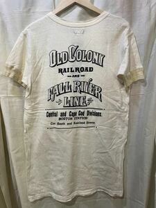 値下げしました！　ダッパーズ　Dappers ヘンリーネック　プリントTシャツ　Mサイズ