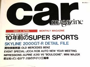 スクランブルカーマガジン １５２ 1991/4　１０年前のSUPER SPORTS　2000GT-R DETAIL FILE