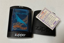 クジラ デザイン ブルーカラー ZIPPO 展示未使用品_画像1