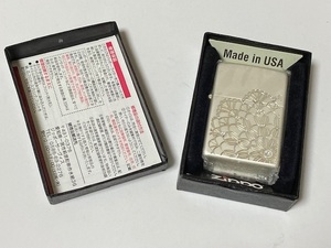 レースサークル デザイン ホワイトパール ZIPPO　 展示未使用品