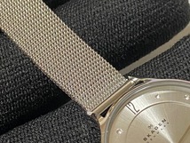 スカーゲン SKAGEN 丸型 スチール メッシュベルト SKW2149 レディースサイズ 展示未使用品 電池交換済_画像6